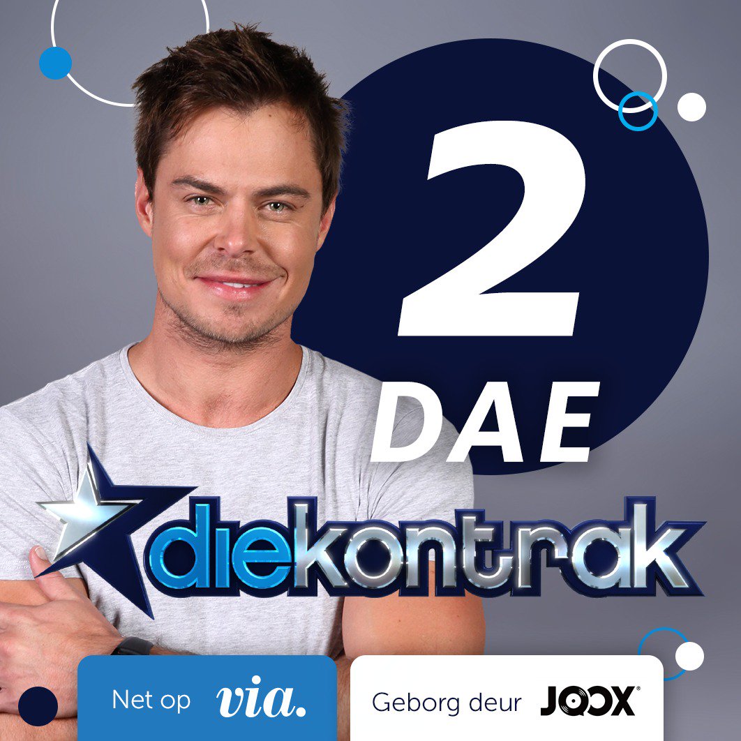 Nog net #2dae voor #DieKontrak op <a href="/viatv/">VIA TV</a> begin! Wie gaan die nuwe Afrikaanse musiekster wees wat met 'n gesogte #ColeskeArtists-kontrak gaan wegstap? Maak seker jy skakel Woensdagaand in as <a href="/bobbyvjaarsveld/">BOBBY VAN JAARSVELD</a>, aanbieder van die program, jou op die pad saam met die deelnemers neem.