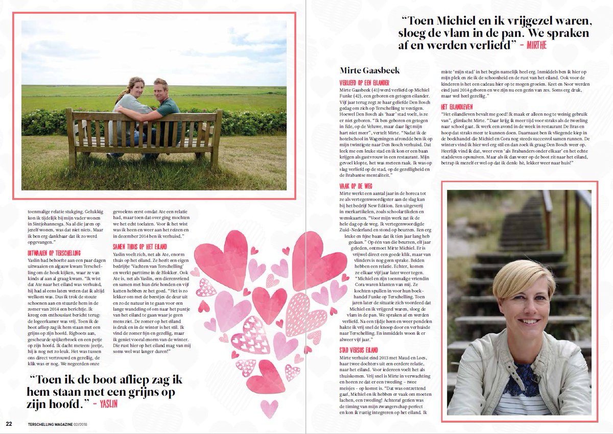 Voor de liefde naar Terschelling

Tekst #FloorVuurboom
Fotografie #LauraKeizer

Publicatie Terschelling Magazine zomer 2018