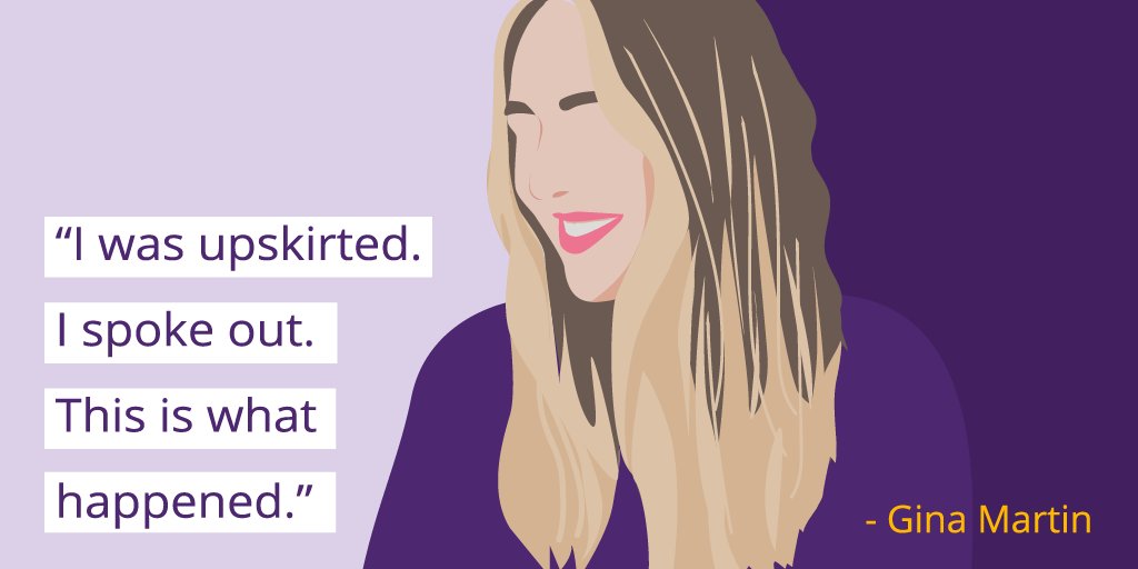 ellaOneUK's tweet image. #GirlsInControl: When @beaniegigi made parliament and perverts think twice. Gina Martin used her traumatic experience of #upskirting as motivation to make the offenders accountable. Upskirting is now illegal. bit.ly/2w3NBBk

#YourVoiceMatters #GirlsChangingTheWorld