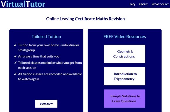 ⭐️⭐️⭐️ After a short summer break VirtualTutor is back for the new academic year! Check out our FREE #leavingcert maths resources or book an online tutorial session via virtualtutor.ie ⭐️⭐️⭐️