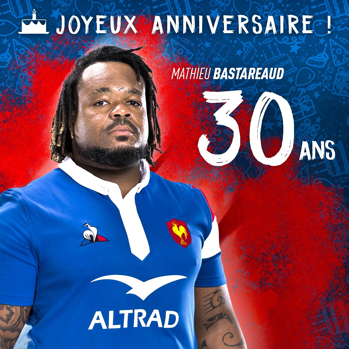 🎂 Il fête aujourd'hui ses 3⃣0⃣ ans ! Joyeux anniversaire @BastaOfficiel ! 🎈🎉 #soutienslexv