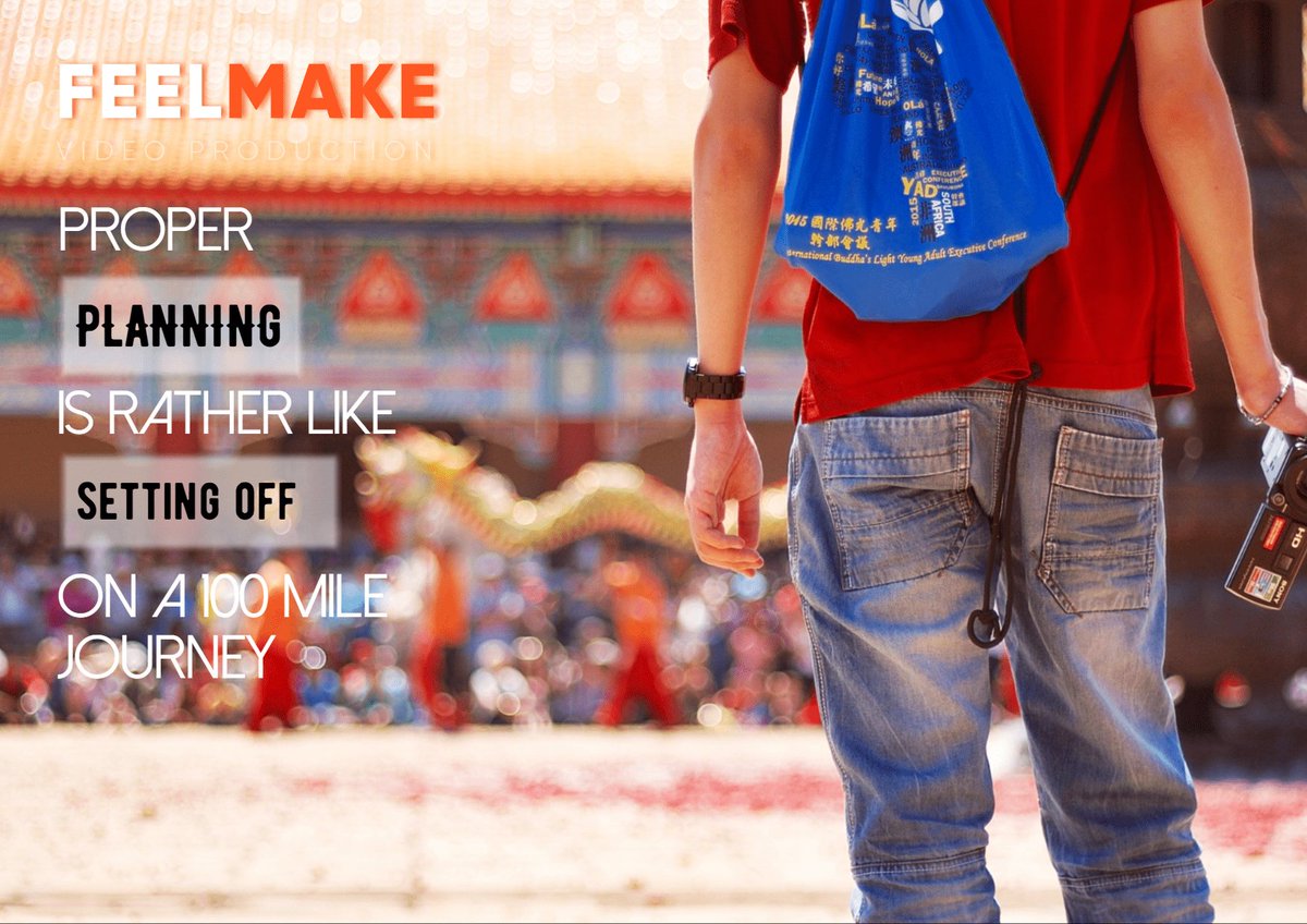 The #absence of proper planning for a corporate #video #production is rather like setting off on a 100 mile journey to an unknown destination, in a car with a near-empty petrol tank, no Sat-Nav or road map, two bald tyres and no roadside cover.