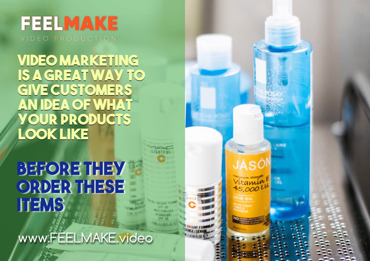 #Video #marketing is a great way to give #customers an idea of what your products look like before they order these items. You should create some videos in which you #demonstrate your products. Show the different functions, test the products in extreme situations.