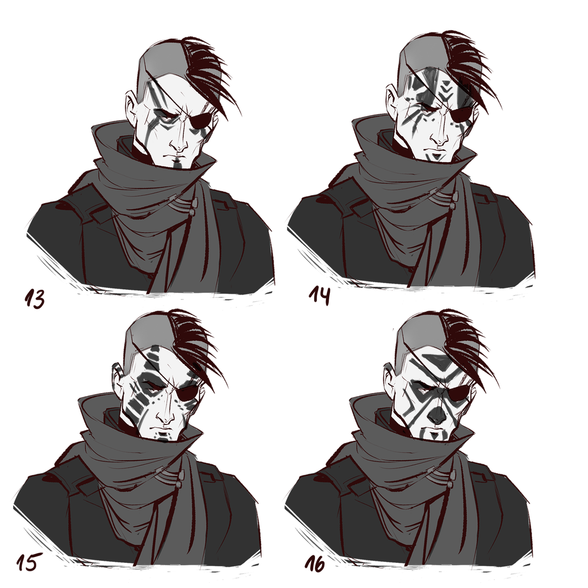 I got a request to draw Tom with some war paints on his face, just for the coolness, actually he doesn't need any because his face is covered under the helmet most of the time but every warrior needs war paints, right?
I had a lot of fun with it and slightly caried away XD