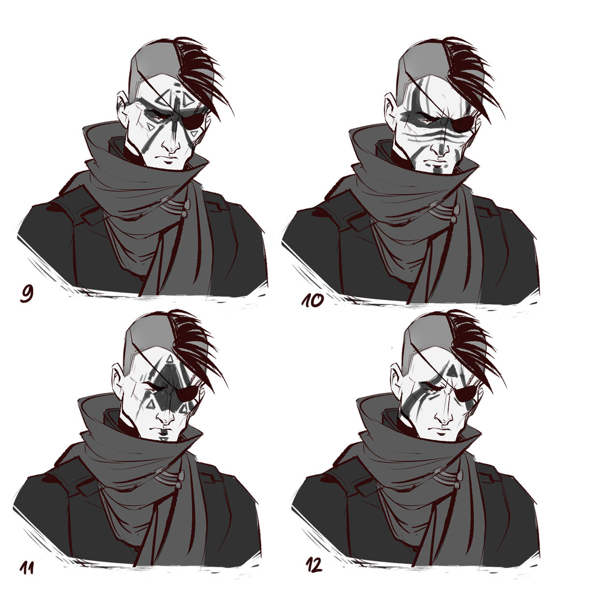 I got a request to draw Tom with some war paints on his face, just for the coolness, actually he doesn't need any because his face is covered under the helmet most of the time but every warrior needs war paints, right?
I had a lot of fun with it and slightly caried away XD