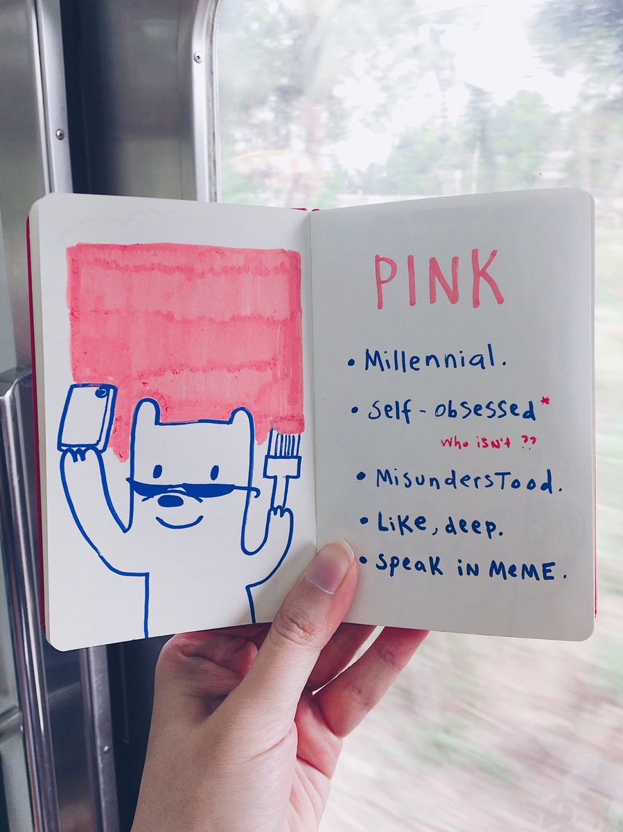 Real_choochoo's tweet photo. Choo Choo colors or should i say Chooromatics. Which one are you? PINK. Tagline: “there’s an emoji for everything” https://t.co/URQvu8JC4D