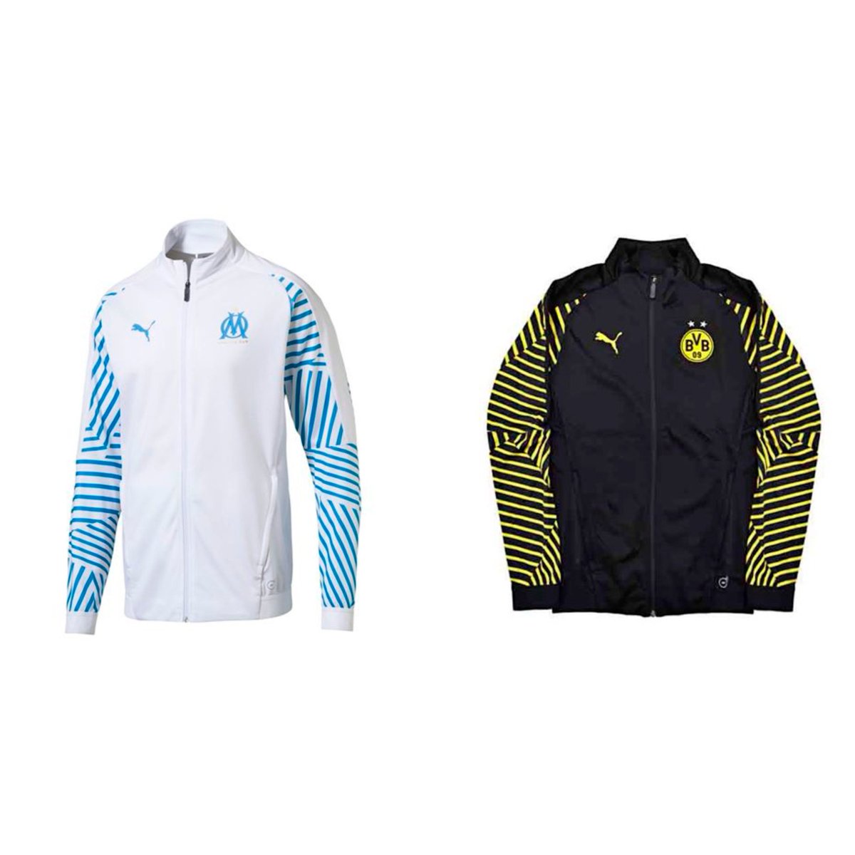 Nuevos chándals Puma del B. Dortmund y del O. Marsella.