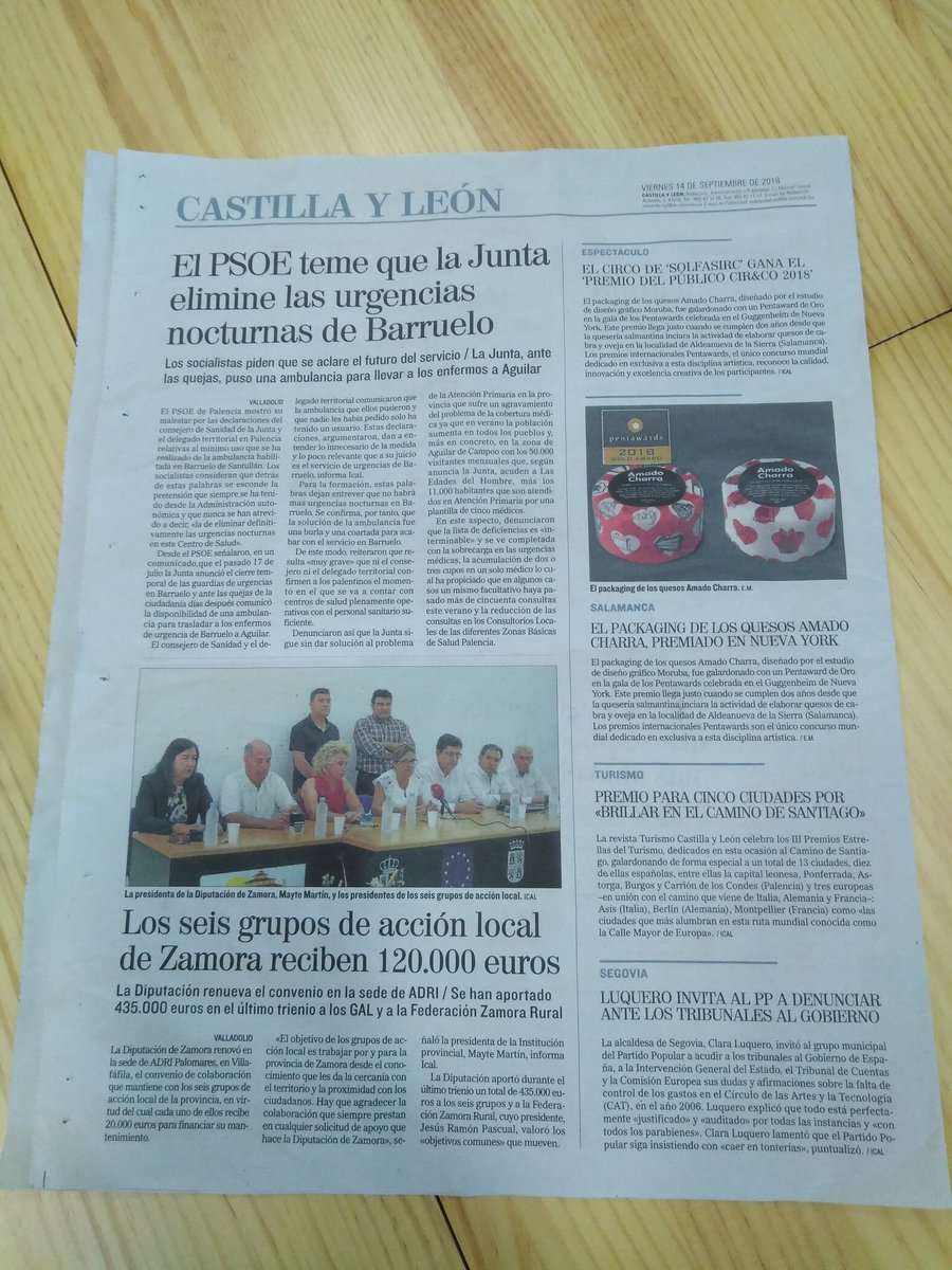 AmadoCharra's tweet photo. El @DiarioCyLMundo también se hace eco del @pentawards de Oro ganado en Nueva York gracias al packaging diseñado por @moruba https://t.co/2Z0t1X89sZ