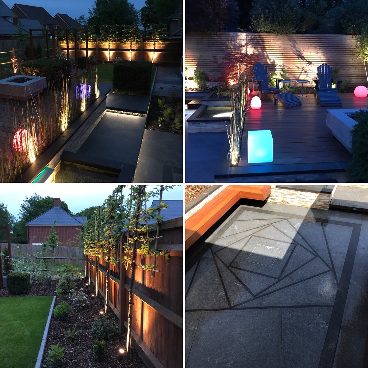 ConquestSpaces's tweet photo. Floating under-lit Granite Steps, Hand-cut spinning granite in-lays, Floating bench, Real hardwoods, Mains fed gas table, Water feature, Arbour & Irrigated Planting π± π
#FairStone #GraniteEclipse #Bespoke @MarshallsReg #ProLandscaping @The_APL #HeatherMartinGardenDesign https://t.co/qeRVhoIPhn