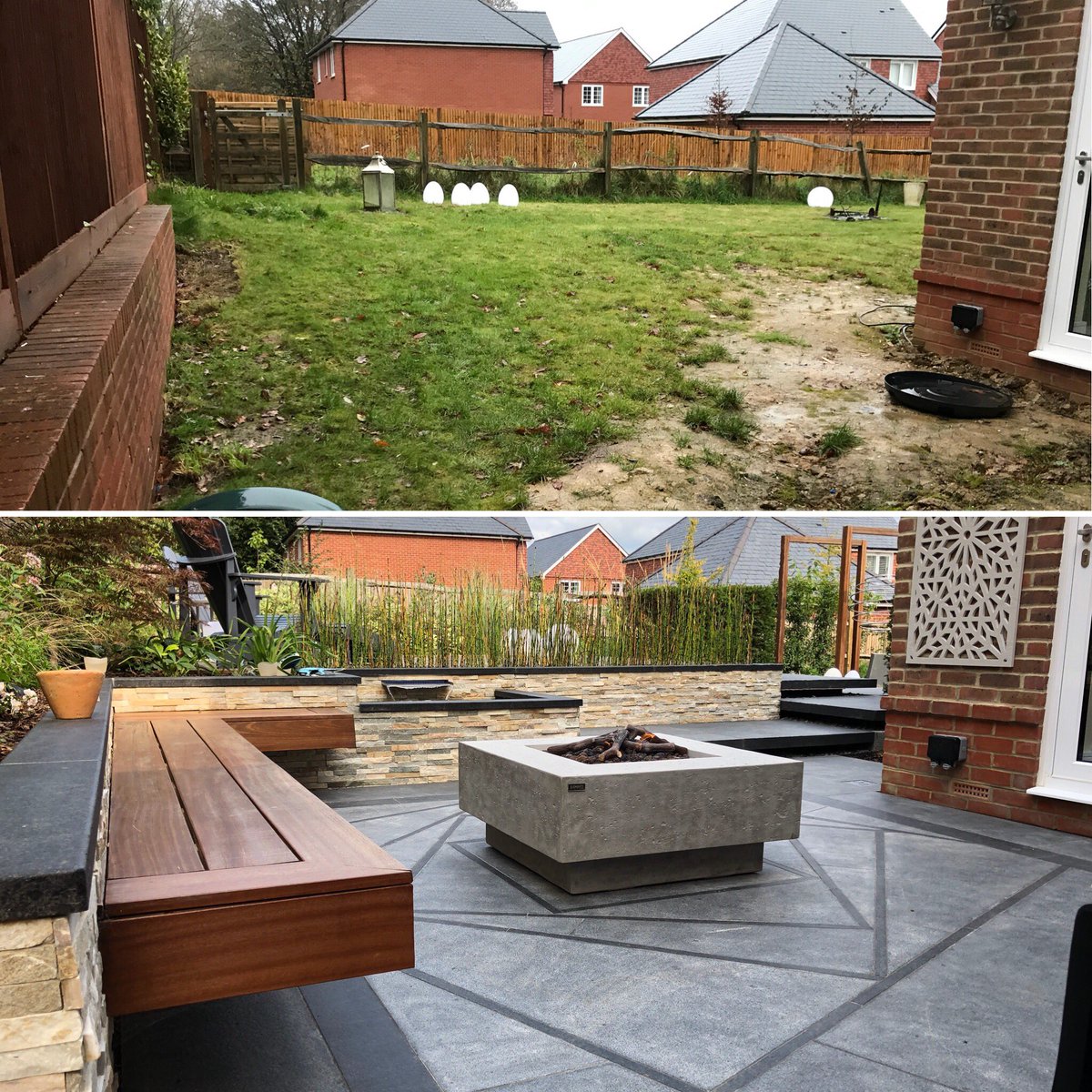 ConquestSpaces's tweet photo. Floating under-lit Granite Steps, Hand-cut spinning granite in-lays, Floating bench, Real hardwoods, Mains fed gas table, Water feature, Arbour & Irrigated Planting π± π
#FairStone #GraniteEclipse #Bespoke @MarshallsReg #ProLandscaping @The_APL #HeatherMartinGardenDesign https://t.co/qeRVhoIPhn