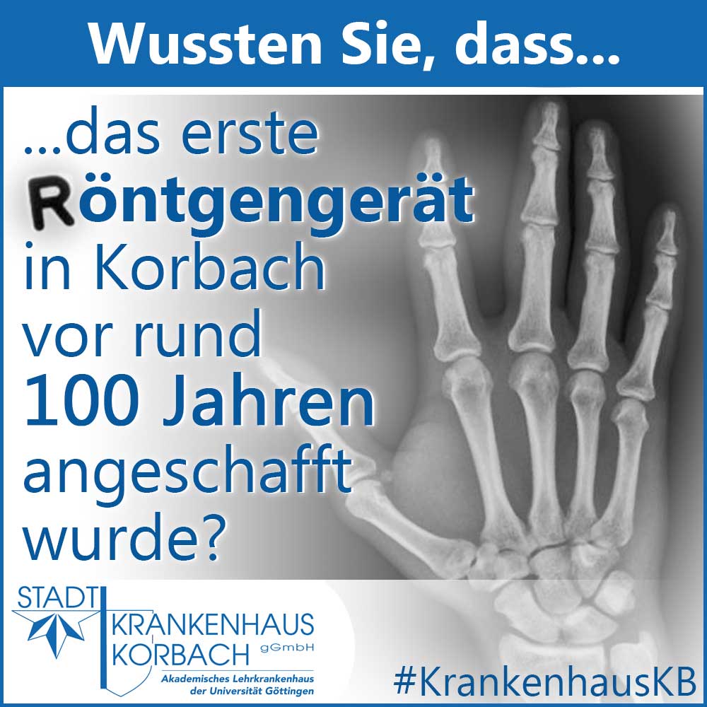 Die neue Folge unserer Serie mit ℹ️aus dem Stadtkrankenhaus ist zugleich ein Blick in die Medizingeschichte. #Klinikfacts (4)

#KrankenhausKB #Krankenhaus #Korbach #Röntgen #XRay #Röntgenstrahlen #Röntgengerät #Fraktur #Knochenbruch #Stadtkrankenhaus #Hessenklinik #WusstenSie