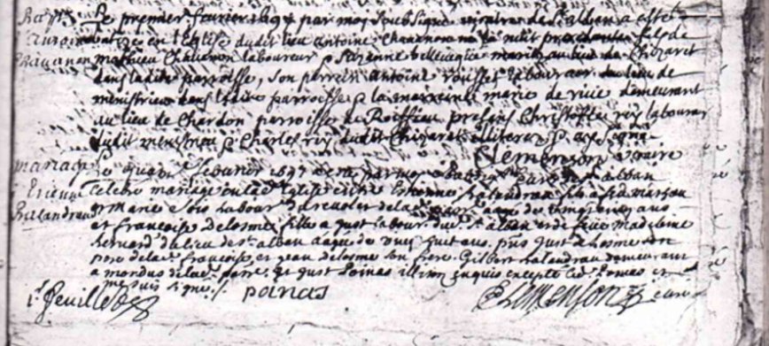 LDGenealogie's tweet photo. #1J1Ancêtre Just #DELOSME époux de #BERNARD Magdeleine est décédé ce 17/09/1706 à St Alban d'Ay (07) 
Son acte de mariage est pour l'instant introuvable mais je ne désespère pas :)
Leur fille Françoise se marie le 4/02/1697 avec #BALANDRAU Estienne veuf d'Antoinette #GOBERTIER. https://t.co/hB6smu2NAP