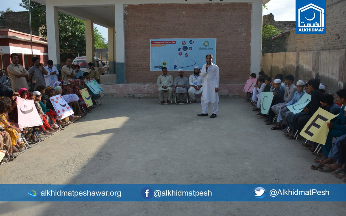 AlkhidmatPesh's tweet photo. The Holy Prophet (S.A.W.) has said:
"Attainment of knowledge is a must for every Muslim."
#AlKhidmat Foundation Peshawar organized World Literacy Day 2018 for Orphans & Special Lecture by Mr Naik Amal Teacher & #Trainer at Village Panam Dheri.
#WorldLiteracyDay
#8thSeptember2018 https://t.co/SJQNKQJzdI