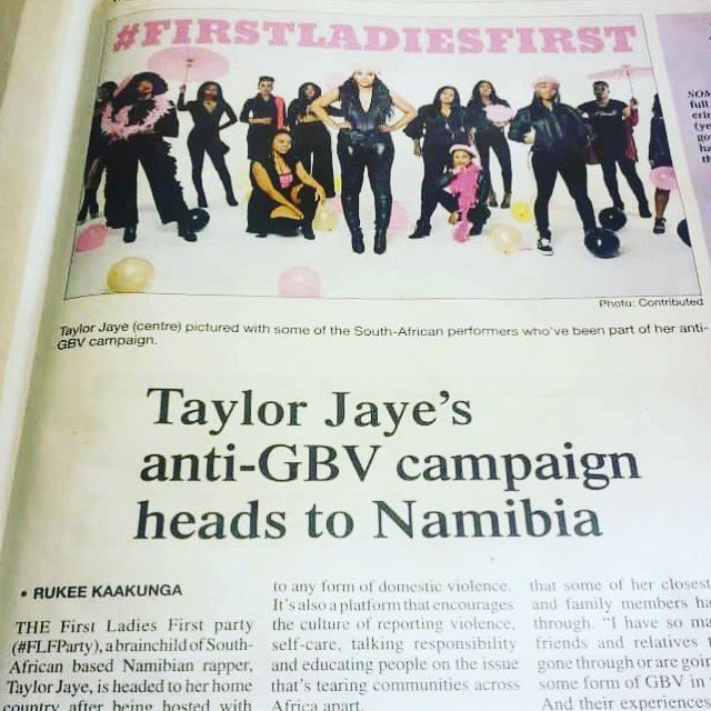 taylorjayeworld's tweet photo. “With his grace I am able” ...blessed week to you all. Thank you to @thenamibian for this lovely article about the #FirstladiesFirst movement @flf_sa #africangirlskillingit #futureispink #southafrica #blackgirlmagic #namibia #africanqueens https://t.co/Cr7P29mvFg