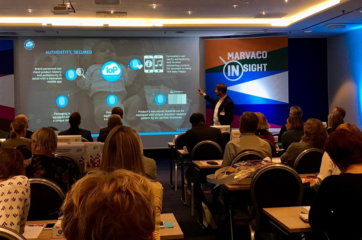 MagicAddLtd's tweet photo. We were at the @MarvacoLtd Insight Seminar last week to talk about how we're using digital tech to add value to packaging. #Internetofpackaging https://t.co/Hyy5iYduzd