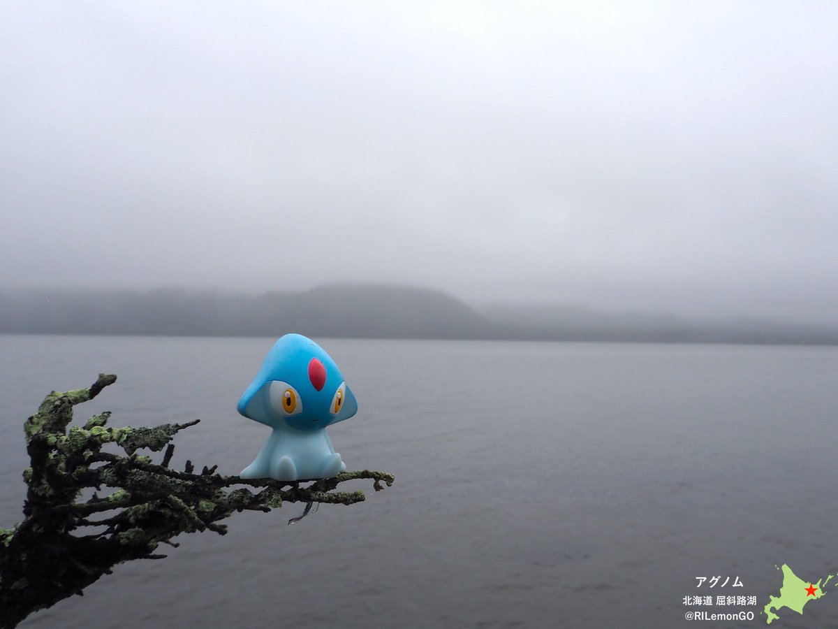 リルえもん 屈斜路湖 リッシ湖 にてアグノム ここは晴れた景色が本当に魅力的なのでリベンジする予定です 次行くときはお隣の摩周湖にも行きたいです ポケモンキッズ ポケモン野外撮影