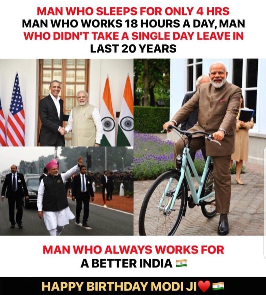 The man who born for india...
Wishing you many many happy returns of the day sir..happy birhday modi sir...
Stay strong..
Live a long....
Bjp🇮🇳
<a href="/RjDhvanit/">Dhvanit Thaker</a> 
<a href="/narendramodi/">Narendra Modi</a> 
<a href="/maulikdhamecha/">Maulik Dhamecha</a>