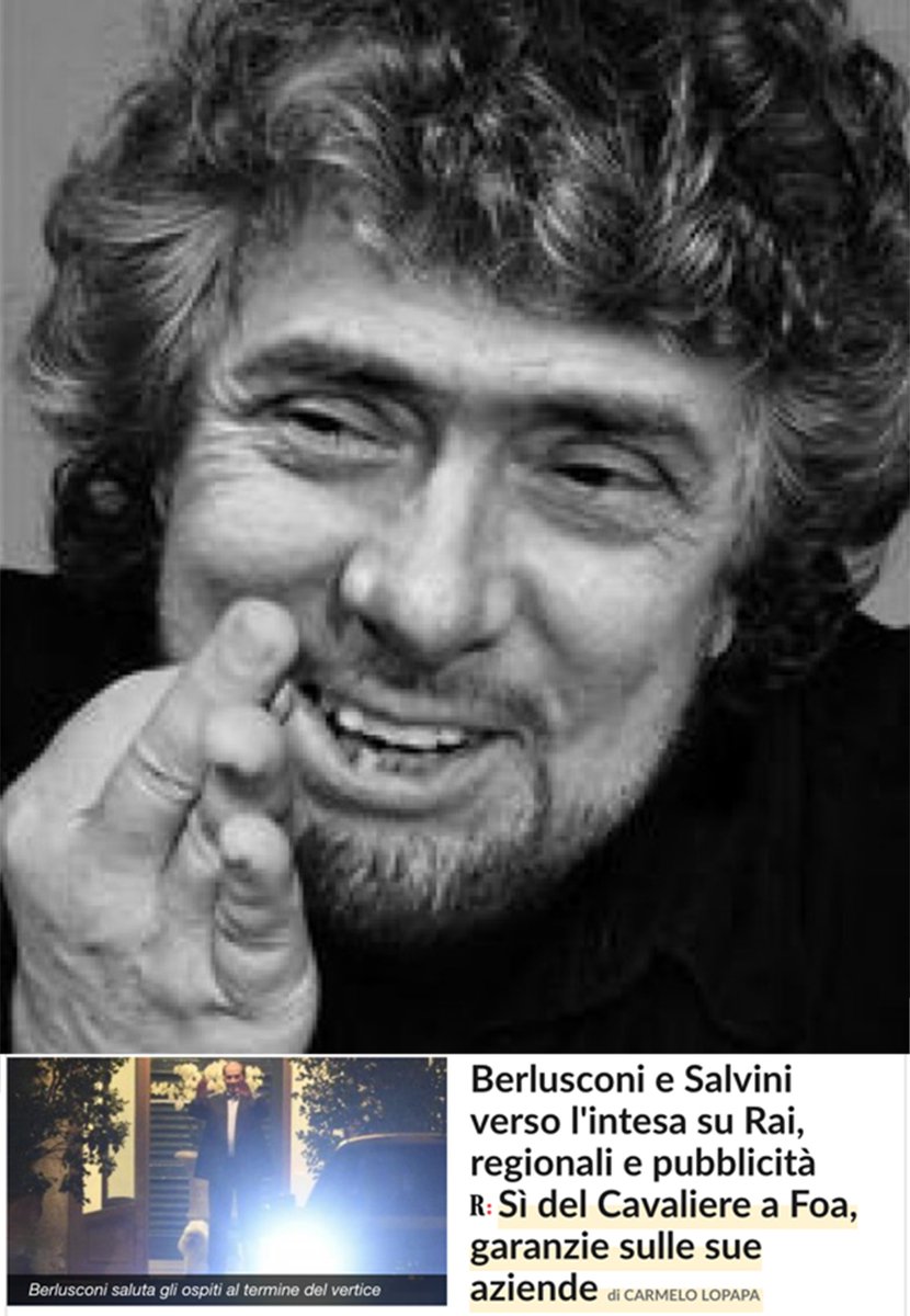 claudioriccio's tweet photo. Salvini e Berlusconi 💓
Un caro saluto a tutti quelli del vaffa day e del popolo viola diventati grillini e ora tacciono sugli abbracci tra il vero capo del governo Salvini e l'ex nemico Berlusconi.
#grillusconi https://t.co/gX0sTEtVYK