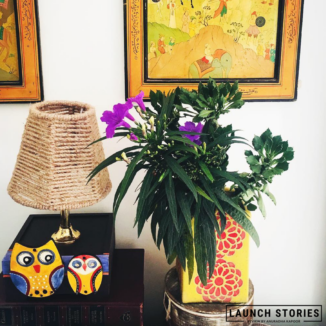 exclusivelane's tweet photo. Review by Anuradha Kapoor -"The cute hand painted Owl Lamp with a jute shade is perfect for this corner.Thank you @exclusivelane Check out their new range of products and start the festive season with something fresh and new for your home " Visit https://t.co/zHSZk5sTeL https://t.co/tJ1Mhf8R1x