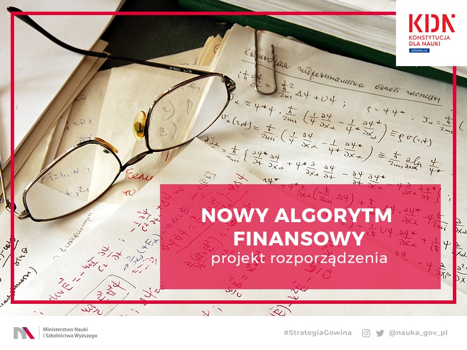 MNiSW_GOV__PL's tweet photo. 📣Projekt rozporządzenia #MNiSW ws. nowego algorytmu finansowego już w konsultacjach! Co proponujemy?

✅różne algorytmy dla różnych uczelni
✅większa stabilizacja finansowa
✅większa zachęta do działań projakościowych

↪️https://t.co/uotSyzD8Dl

#KonstytucjaDlaNauki https://t.co/W8fSpf8yGw