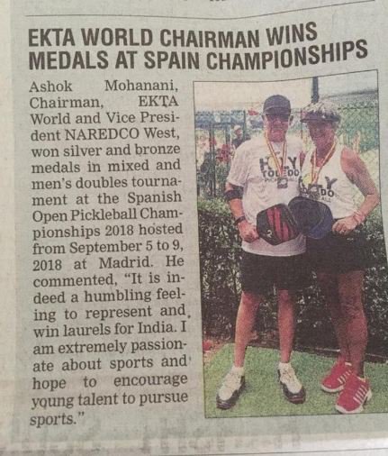 NaredcoMaha's tweet image. From a real estate change agent to a #pickleballchampion, @MohananiAshok , Vice President, Naredco West does it all. @dna #realestate