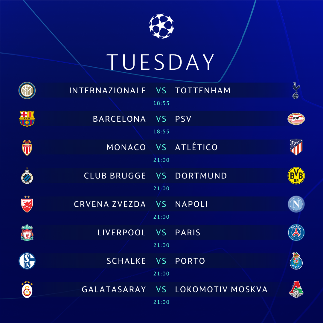 uefa champions league tomorrow