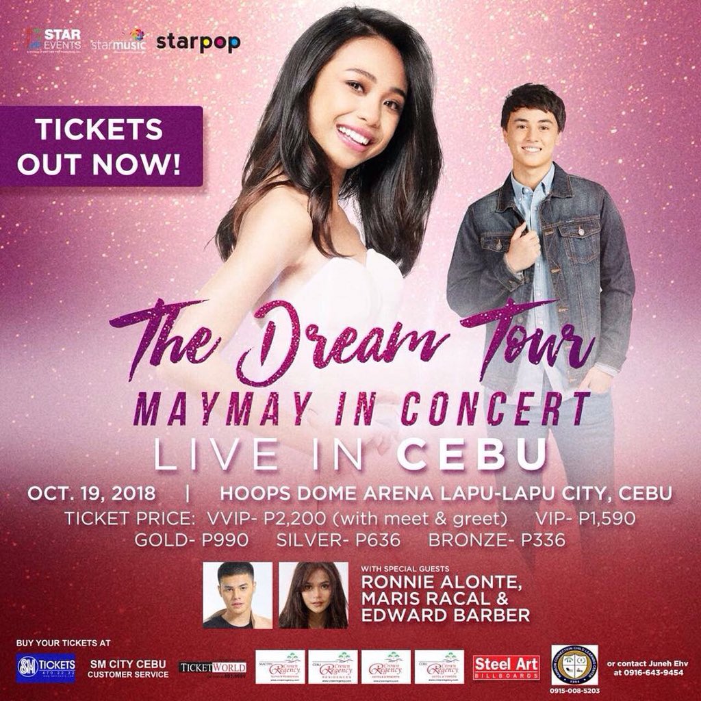 dianelamprea's tweet photo. Hello Cebuanos!! Catch @iamr2alonte sa Cebu this Oct 7 for LoiNie mallshow and Oct 19 for Maymay’s dream tour concert!! See you guys!!!💪🏼💕 https://t.co/qNp5GqnmMO