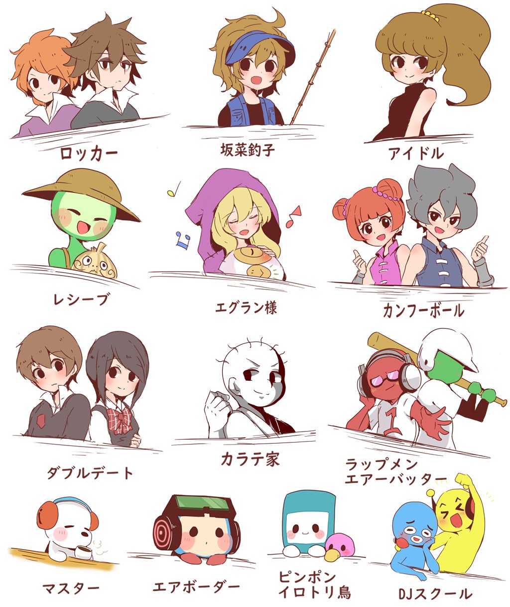 ヘルニア国おーじ リズム天国のキャラ限定で リプ来たキャラの顔だけ描かせていただきました T Co Cpjwvms9iu Twitter
