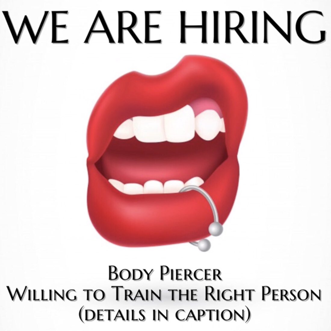 TattoosByLou's tweet photo. Looking for a piercer that is already trained however, will train the right person. A trainee must be into body piercing &amp; tattooing, willing &amp; eager to learn, speak English, w/ good math &amp; people skills.
Apply IN PERSON ONLY at #TattoosbyLouKendall 11am-10pm
9820 S. Dixie Hwy. https://t.co/i0YmnemfXL