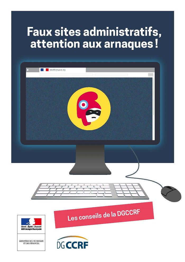 Attention aux faux sites administratifs !     
La <a href="/dgccrf/">DGCCRF</a> lance une campagne de sensibilisation pour éviter les #arnaques bit.ly/2hvgByF