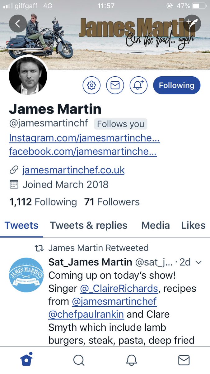 ta20's tweet photo. OMG, this just made my day....#thelovelyjamesmartin #myfavouritechef https://t.co/xvsQ2lkk4o