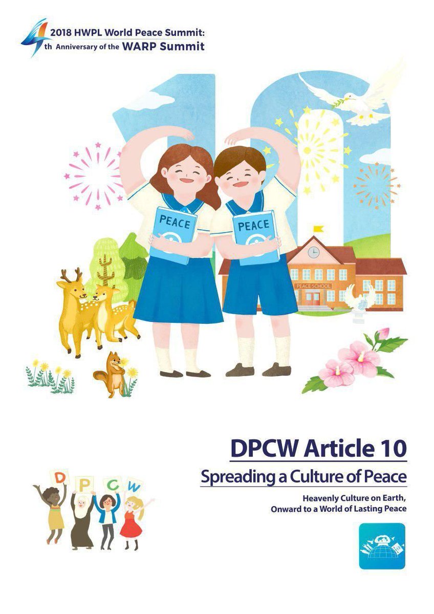 dabogmam's tweet photo. Presidents, chief justices, religious &amp; legal heads are signing in support of the #DPCW w/millions of women &amp; youth
ARTICLES 8-10
8. Freedom of religion
9. Religion, ethnic identity and peace
10. Spreading a culture of peace
#WARPsummit #HWPL https://t.co/4LFrKdZ0E7