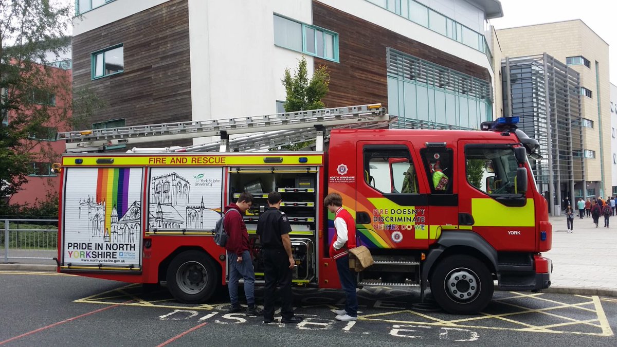 North Yorkshire Fire and Rescue supporting York College Freshers  event. Offering fire safety and Water  safety advice