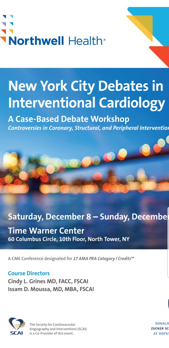 Join Us @NorthwellHealth NYC-DIC & a world-class faculty as we address pros/cons of the most controversial decisions in interventional #cardiology. Register NOW cmetracker.net/NORTHWELL/File… @BrianLimaMD @SilCastelletti @KaulP @rwyeh @drmortkern @DrMauricioCohen @BhusriHeart @AMKarole