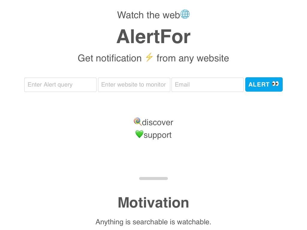 riteshnaik's tweet photo. alertfor – Automate search and get new result was just featured on BetaList... https://t.co/4qKlbNQVSe #Startup #Share #alertfor – Automate search and get new result alertfor – Automate search and get new result https://t.co/mMero90B4h