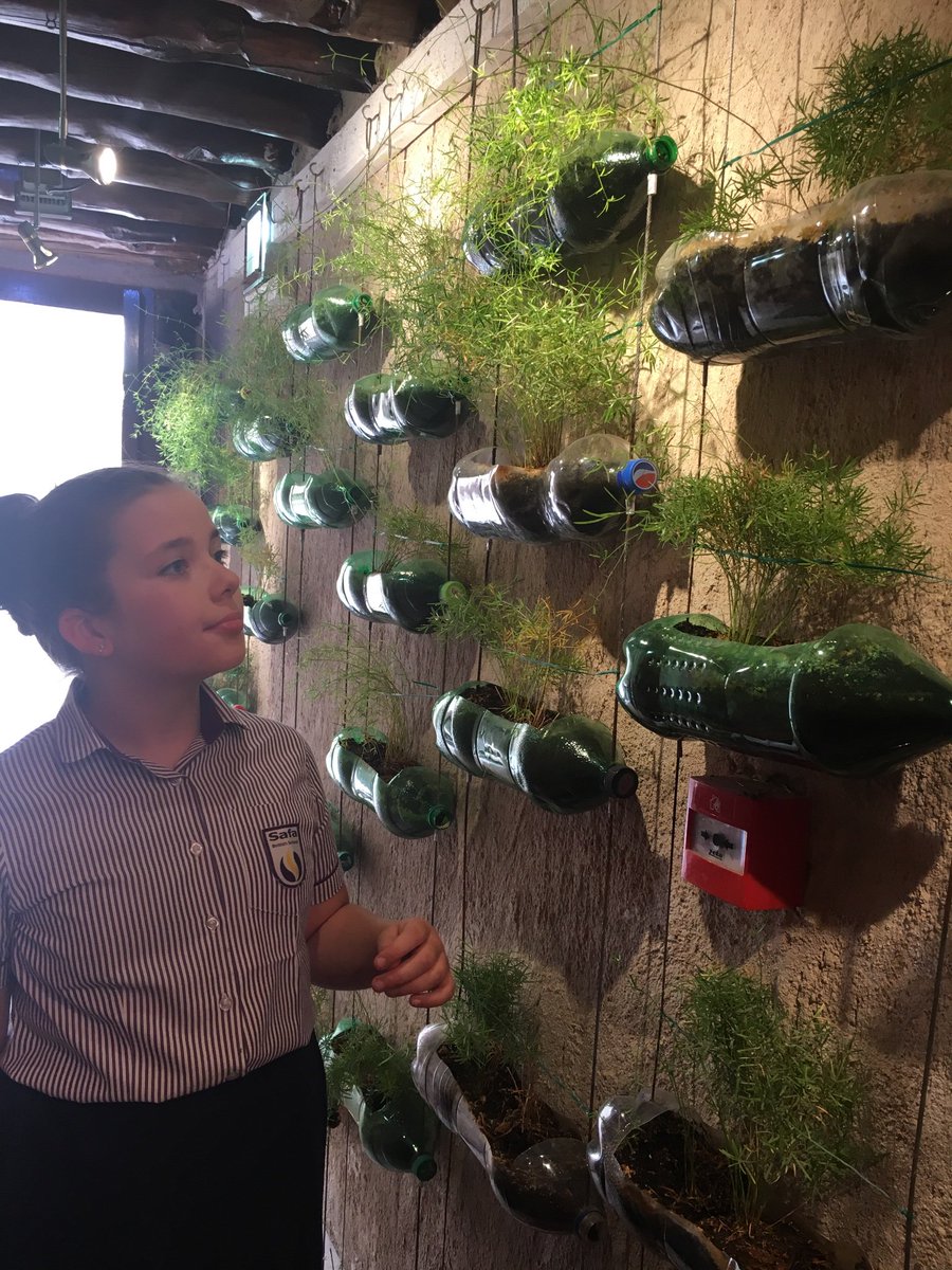 We also discovered some great sustainable displays! @SafaBritishSch #sustainable #recycle