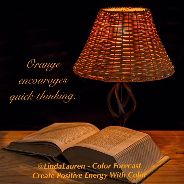 LindaLauren's tweet image. Orange for #quickthinking! #colorforecast
