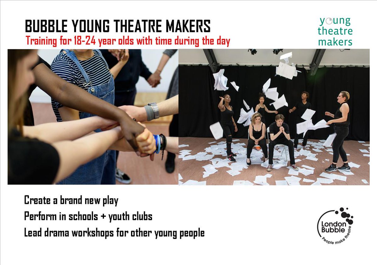 bubble_YTM's tweet photo. 18-24?
Like drama?
Got time during the day?

Then why not come along to our taster session on Wednesday? https://t.co/HI271K6Muv