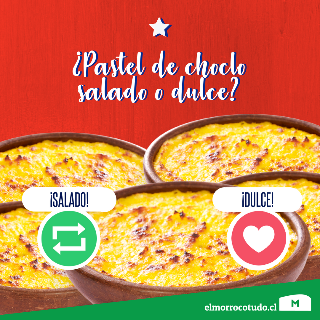elmorrocotudo's tweet photo. ¡Ayuda!

Unos dicen con azúcar, otros con tomate, una que otra dijo que prefiere las humitas y un jugoso gritó "¡da lo mismo, pero dame más terremoto! 😂

El dilema hoy es: ¿Pastel de choclo SALADO o DULCE?

#FelicesFiestasPatrias #FiestasPatrias #FiestasPatrias2018 #Arica #Chile https://t.co/OGysQ3c1WJ