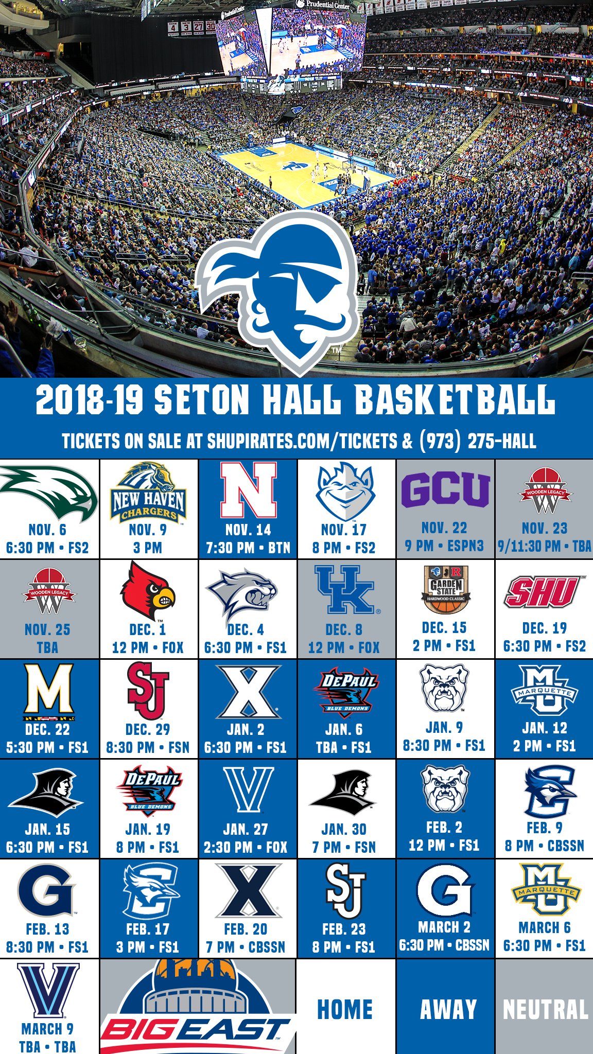 Seton hall basketball schedule deals