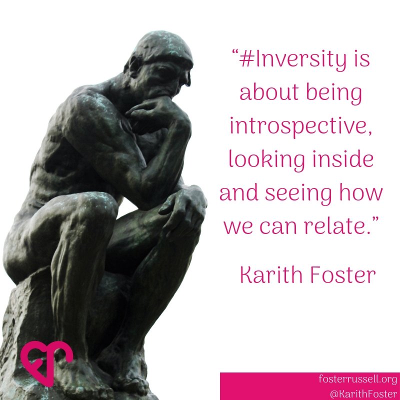 TheFRFF's tweet photo. “#Inversity is about being introspective, looking inside and seeing how we can relate.” #MondayMotivation @KarithFoster https://t.co/M2vC0gEYQY