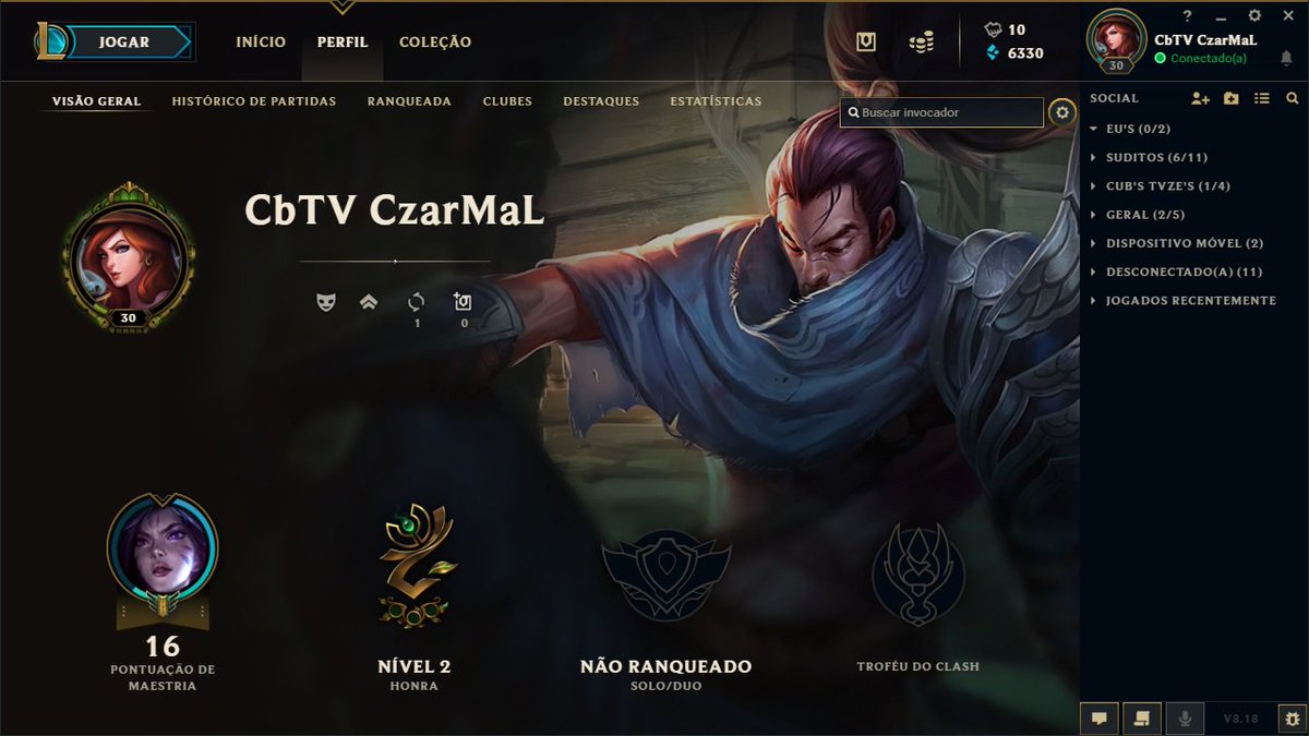CzMaL1's tweet photo. Finalmente lvl 30.. 500 anosssss... Rankeds.. ai vou eu!! ù.ú https://t.co/1lW6avKt8J
