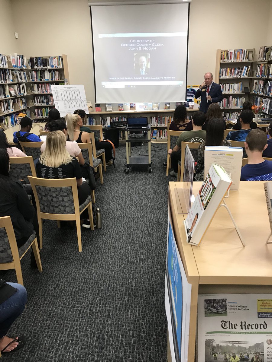 JennLitvak's tweet photo. @BerkeleyCollege Paramus in celebration of Constitution Day @JohnHoganClerk Voter Registration Kick Off! #vote https://t.co/hY7TGboths