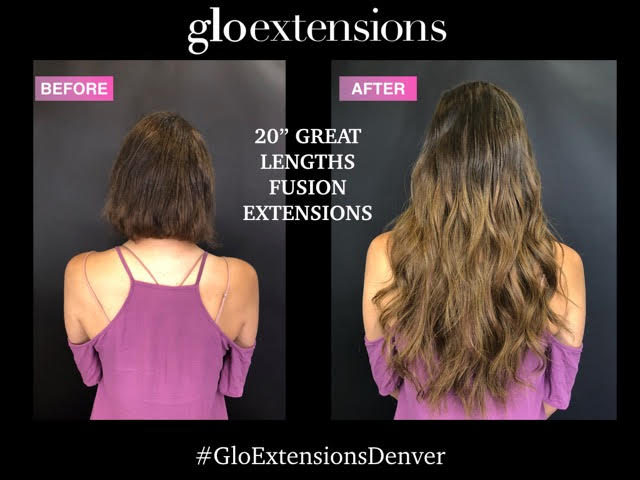 Before | After 20' Great Lengths Fusion Extensions #gloextensionsdenver #glosalon #greatlengthsusa #extensionsexperts #hairgoals #hairinspiration #5280hair #hairextensions #fusionextensions #DenverSalon #denverhair