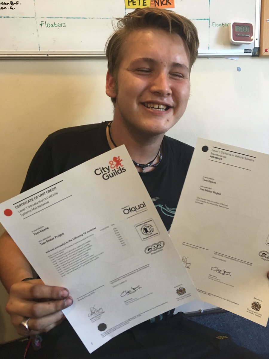 Level 1 Diploma in Motor Vehicle Mechanics and a full-time job! Congratulations Tom
<a href="/UPOxfordshire/">Unlocking Potential</a> thanks for the opportunity 😊