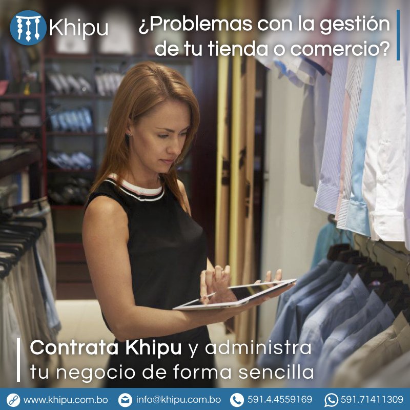 Khipu_Contable's tweet image. Khipu es un sistema de facturación, contabilidad, administración, inventarios y mucho más.
khipu.com.bo
#Bolivia #bolivianos #Cochabamba #LaPaz #Potosi #Oruro #Sucre #Uyuni #elalto #santacruz #beni #pando #Tecnologia #contabilidad #empresa