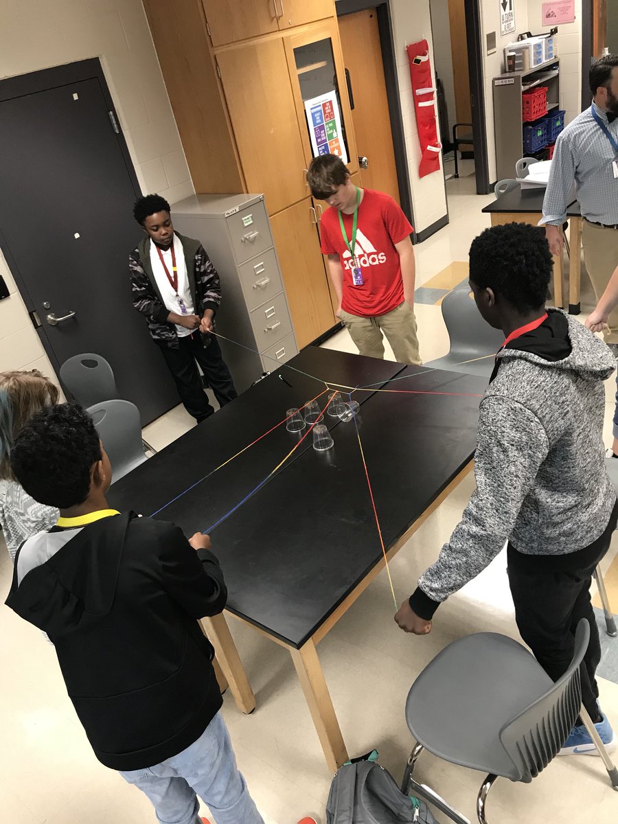 PLTW_CHC's tweet photo. Starting Monday morning with some team building! #chcrobotics https://t.co/mZKQtOSyQ0