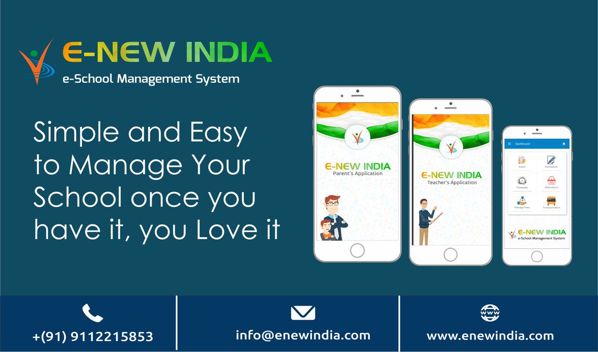 enewindia2's tweet photo. Just Give Us A Call Or Send An E-mail. We Will Come To Show You How To Change Small Things To Get Big Things Done.
Call: +91 9923 599 971 
Mail: sales@ayninfotech.com
Visit Us: https://t.co/CgijZD5GDs 
#SchoolManagementSoftware #OnlineSchoolSoftware #SchoolERP #EnewIndia https://t.co/O3mneeeD8y