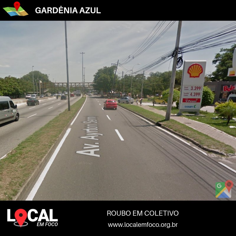 Local_EmFoco's tweet image. * Um homem promoveu um assalto em um ônibus da linha 415, Caxias-Barra. Ele subiu no ponto do Via Parque, no sentido Fundão, e desceu na passarela do Gardênia Azul.

ROUBO EM COLETIVO 🚨
Avenida das Américas - Barra da Tijuca 
16/09 14h25

#LocalEmFoco #GardêniaAzul