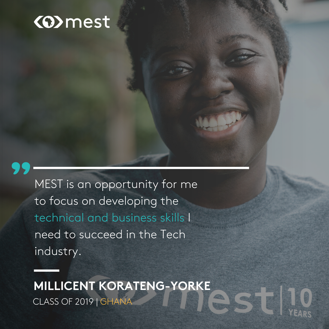 MESTAfrica's tweet photo. "MEST is an opportunity for me to focus on developing the technical and business skills I need to succeed in the tech industry." - @KorantengYorke, Class of 2019
#MESTMonday #EITspotlight #MEST19 https://t.co/flJP82wE9F